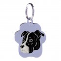 MEDAGLIETTA RAINBOW STAFFORDSHIRE BIANCO NERO