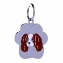 MEDAGLIETTA RAINBOW CAVALIER KING MARRON E BIANCO