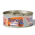 MONGE NATURAL TONNO PINNE GIALLE E SALMONE GR 80