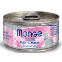 MONGE DOG NATURAL POLLO E MANZO 95 GR 