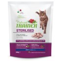 NATURAL TRAINER CAT STERILISED TACCHINO E FIBRE DI PISELLO GR 300